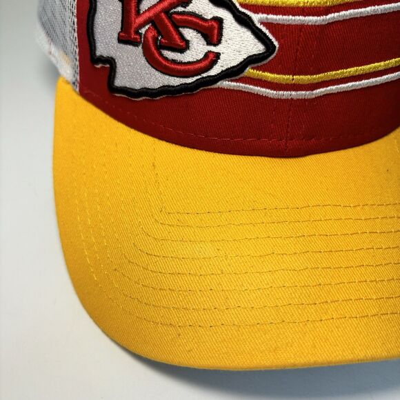 KANSAS CITY CHIEFS New Era SnapBack Mesh Trucker Hat Cap Adjustable OS NFL AFC - Picture 8 of 8